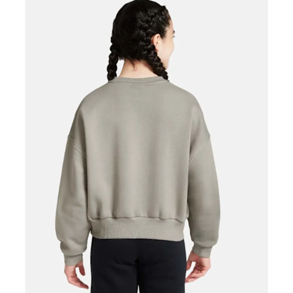Outlet Nike Older Kids Club Fleece Crew Neck Sweatshirt Grey