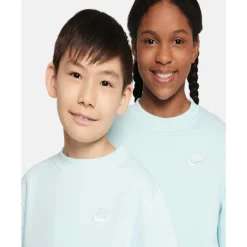 Sale Nike Older Kids Club Fleece Crew Neck Sweatshirt Blue