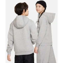 Best Nike Older Kids Club Fleece Hoodie Grey