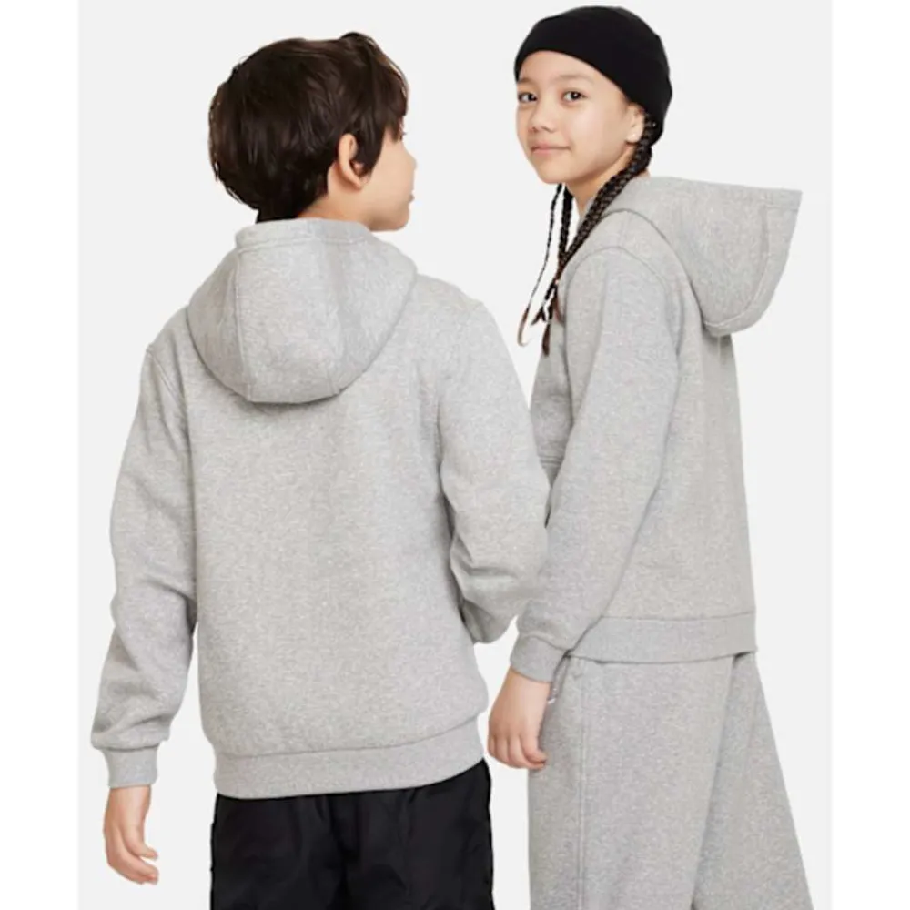 Best Nike Older Kids Club Fleece Hoodie Grey