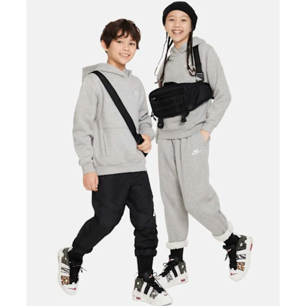 Best Nike Older Kids Club Fleece Hoodie Grey