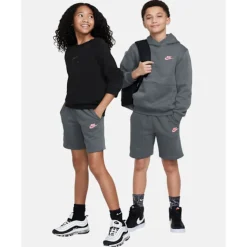 Outlet Nike Older Kids Club Fleece Shorts Grey