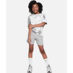 New Nike Older Kids Club Fleece Shorts Grey