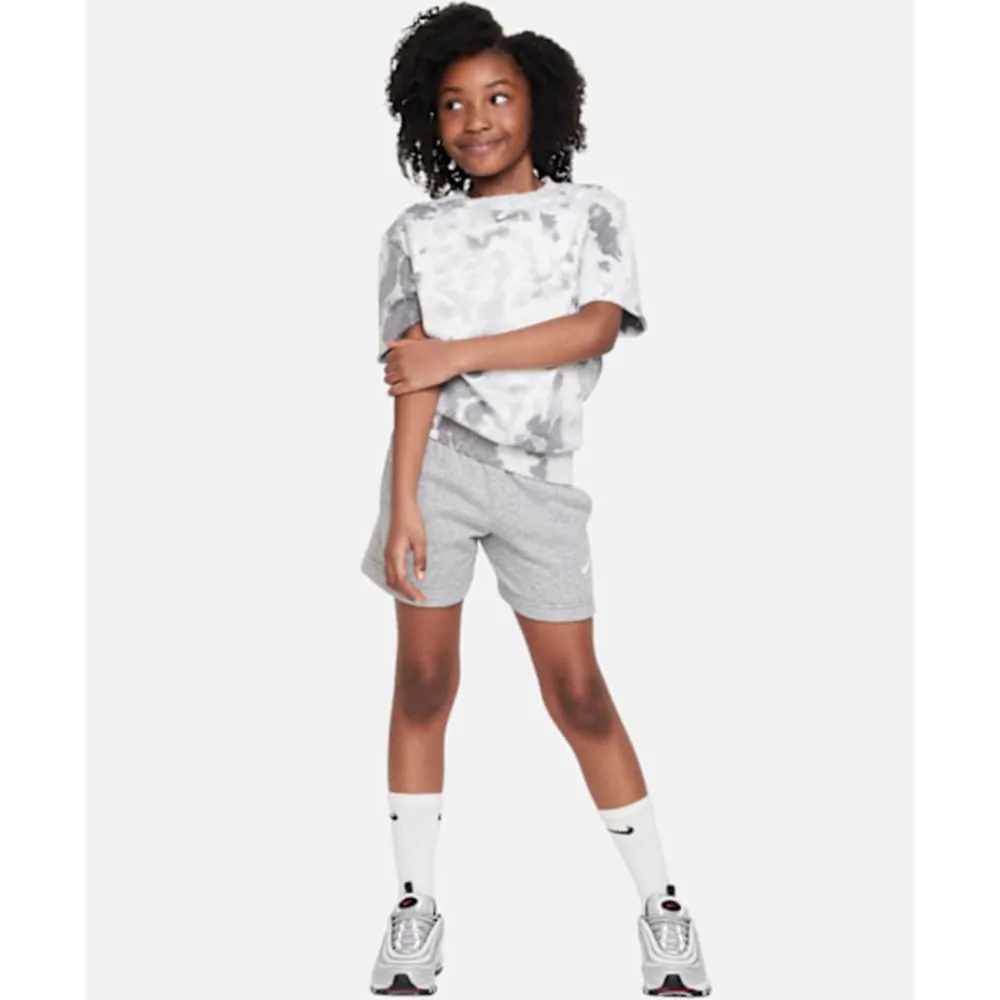 New Nike Older Kids Club Fleece Shorts Grey