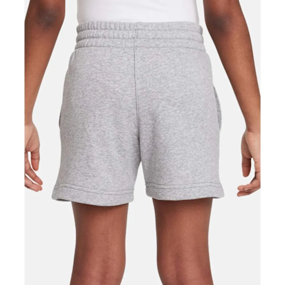 New Nike Older Kids Club Fleece Shorts Grey