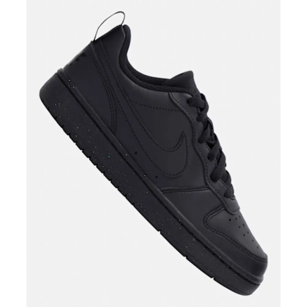New Nike Older Kids Court Borough Low Recraft Black