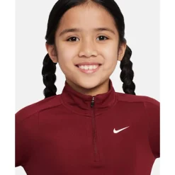 Discount Nike Older Kids Dri Fit Half Zip Top Red