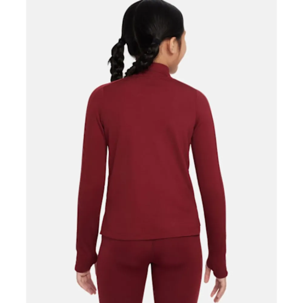 Discount Nike Older Kids Dri Fit Half Zip Top Red