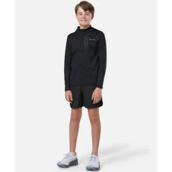 Sale Monterrain Older Kids Fluxar Half Zip Top Black