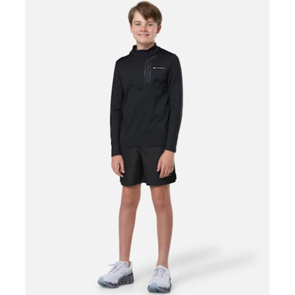 Sale Monterrain Older Kids Fluxar Half Zip Top Black