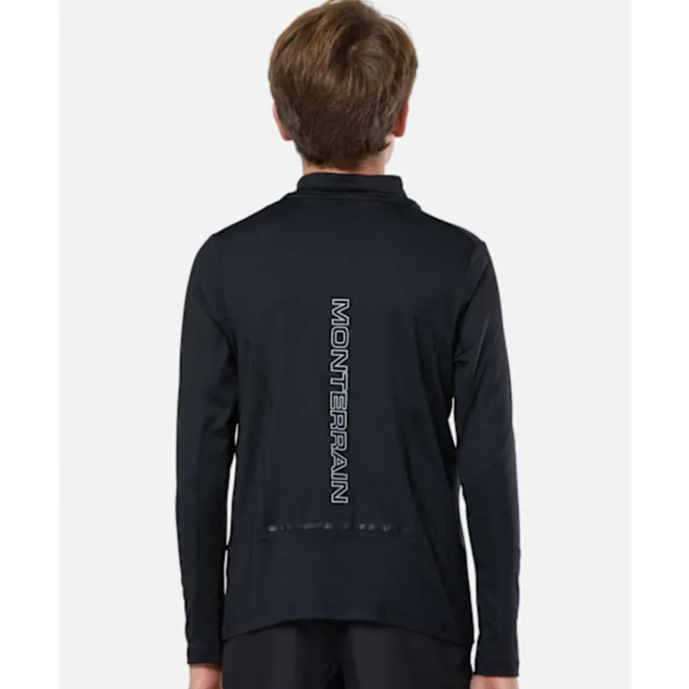 Sale Monterrain Older Kids Fluxar Half Zip Top Black