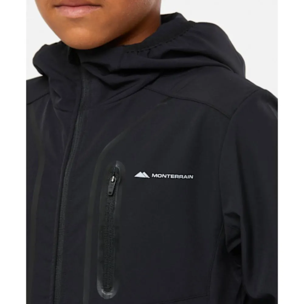 New Monterrain Older Kids Fluxar Running Jacket Black