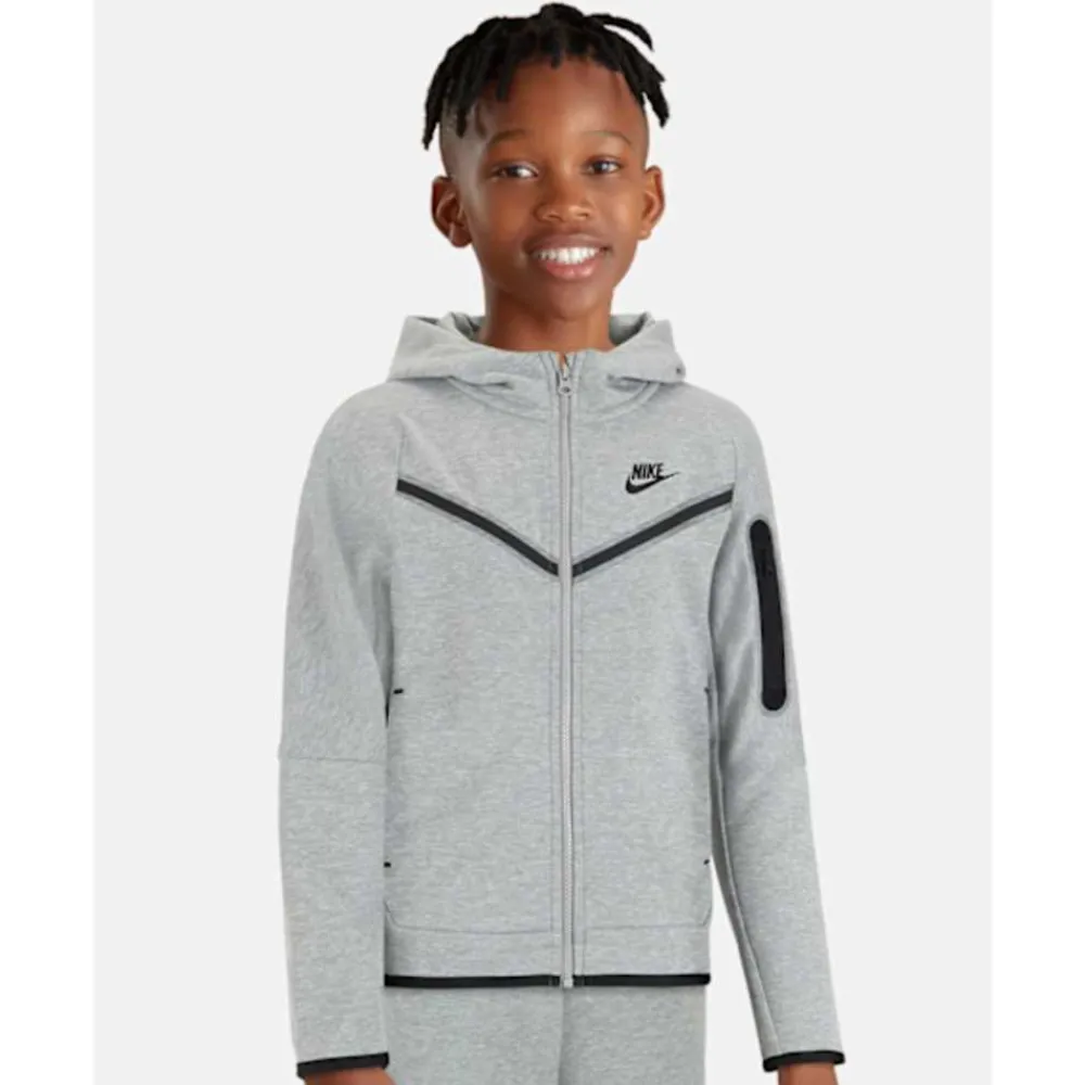 Sale Nike Older Kids Full Zip Tech Fleece Hoodie Grey