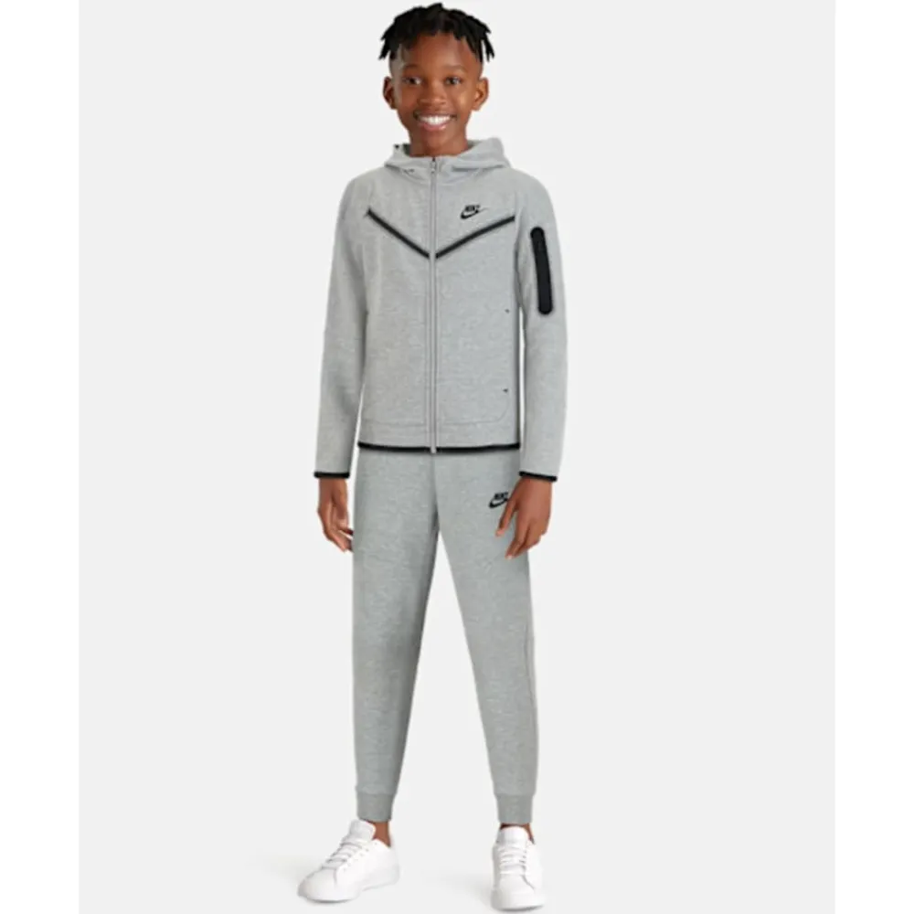 Sale Nike Older Kids Full Zip Tech Fleece Hoodie Grey