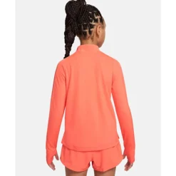 New Nike Older Kids Half Zip Top Orange