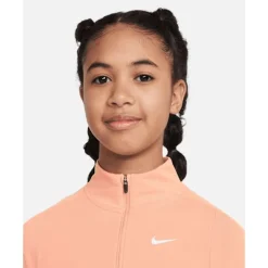 Clearance Nike Older Kids Half Zip Top Orange