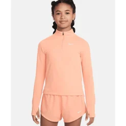 Clearance Nike Older Kids Half Zip Top Orange