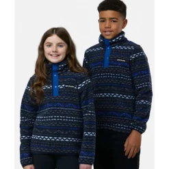 Sale Columbia Older Kids Helvetia Half Zip Top Blue