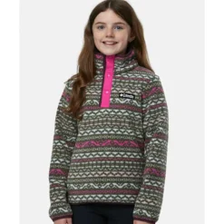 Discount Columbia Older Kids Helvetia Half Snap Top Pink