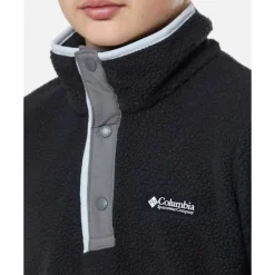 New Columbia Older Kids Helvetia Half Snap Top Black