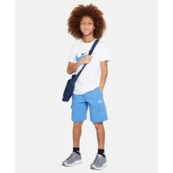 New Nike Older Kids Sports Inspired Cargo Shorts Blue