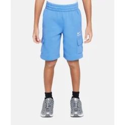 New Nike Older Kids Sports Inspired Cargo Shorts Blue