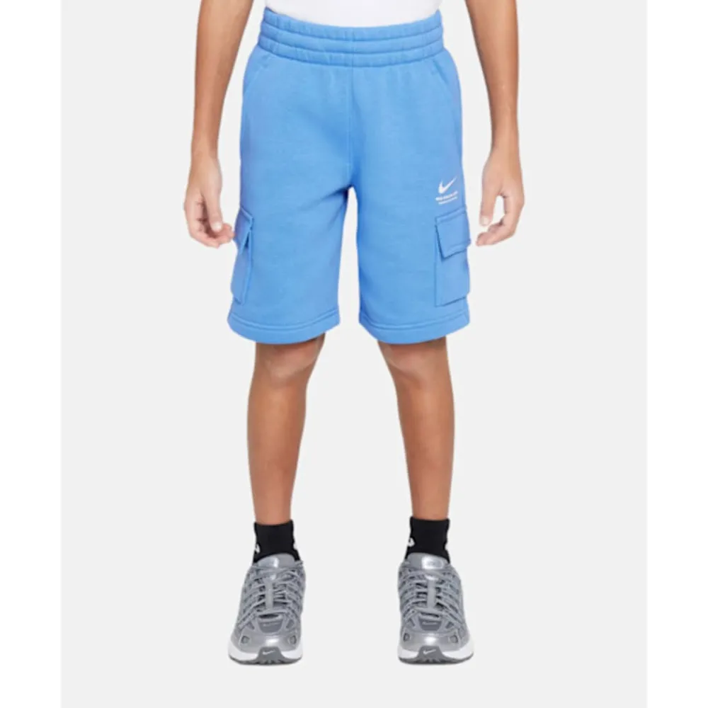 New Nike Older Kids Sports Inspired Cargo Shorts Blue