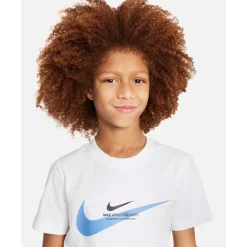 Hot Nike Older Kids Sports Inspired T-Shirt White