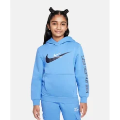 Sale Nike Older Kids Sports Inspired Hoodie Blue