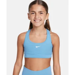 Online Nike Older Kids Swoosh Sports Bra Blue