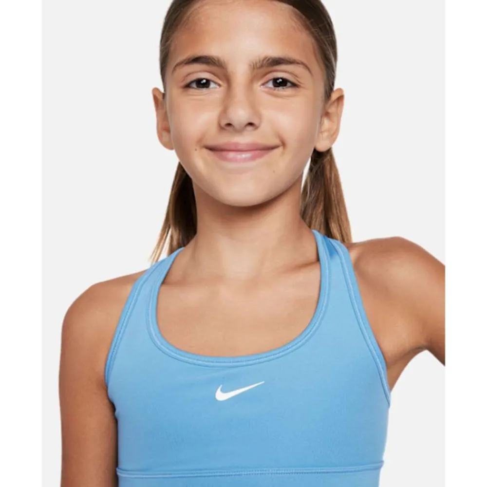 Online Nike Older Kids Swoosh Sports Bra Blue