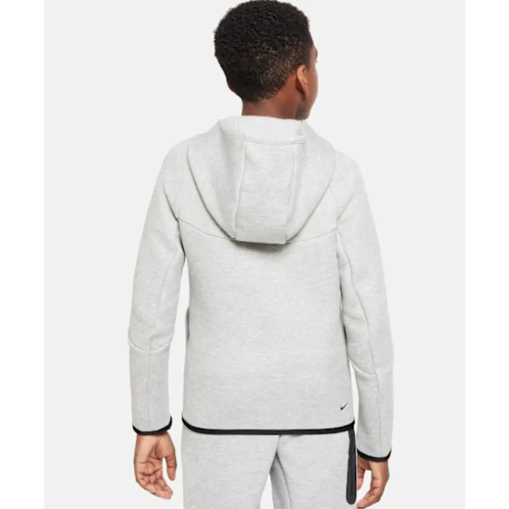 Fashion Nike Older Kids Tech Fleece Hoodie Grey