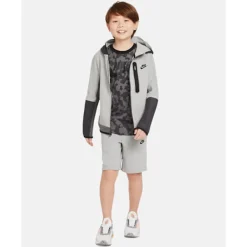 Fashion Nike Older Kids Tech Fleece Shorts Grey