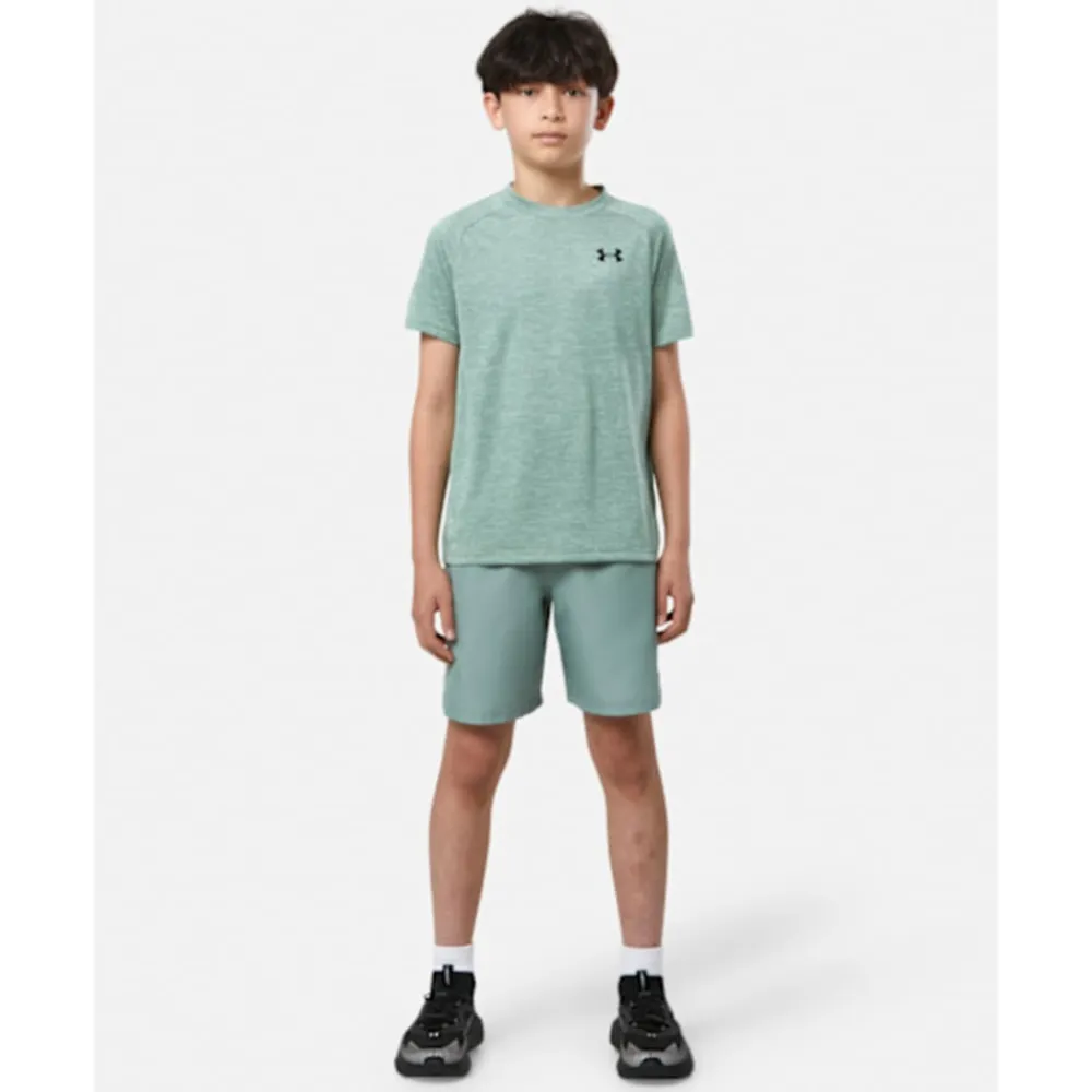 New Under Armour Older Kids Tech Woven Wordmark Shorts Green