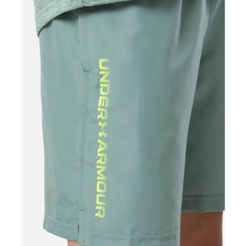 New Under Armour Older Kids Tech Woven Wordmark Shorts Green
