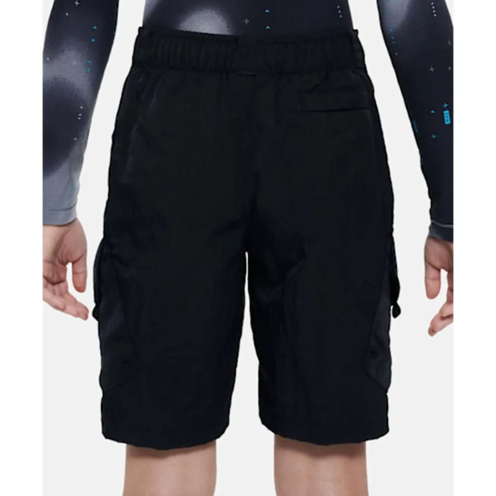 New Nike Older Kids Woven Cargo Shorts Black