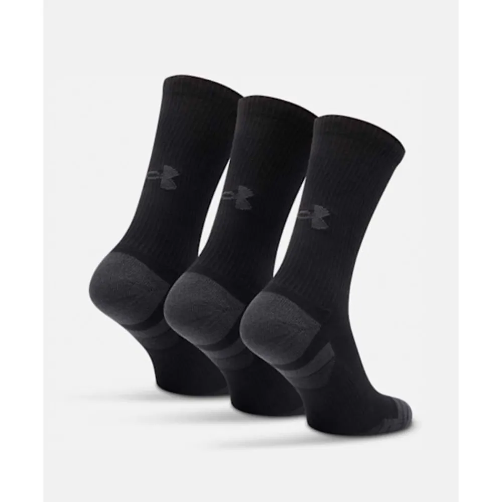 Best Under Armour Tech 3 Pack Crew Socks Black