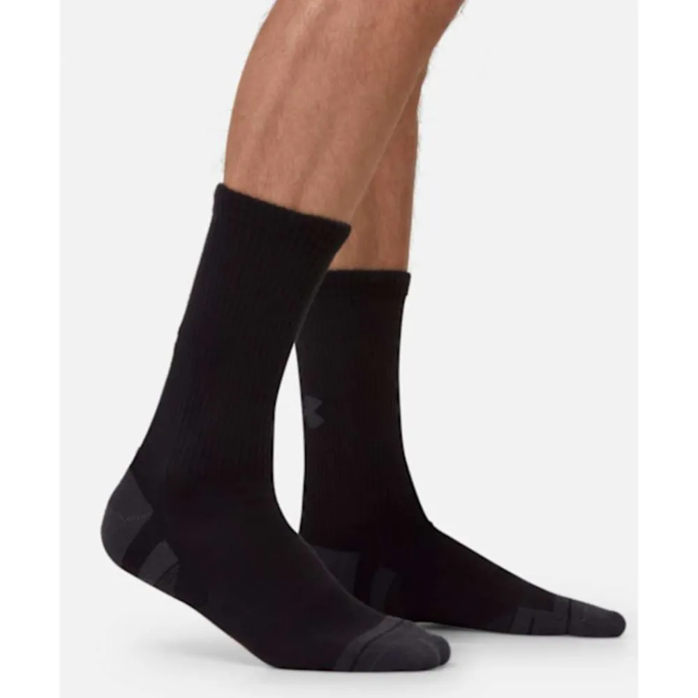 Best Under Armour Tech 3 Pack Crew Socks Black