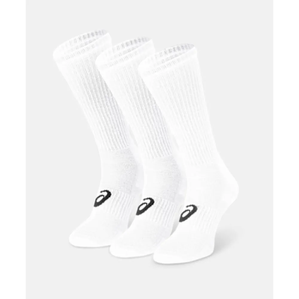 New Asics Technical 3 Pack Crew Socks White