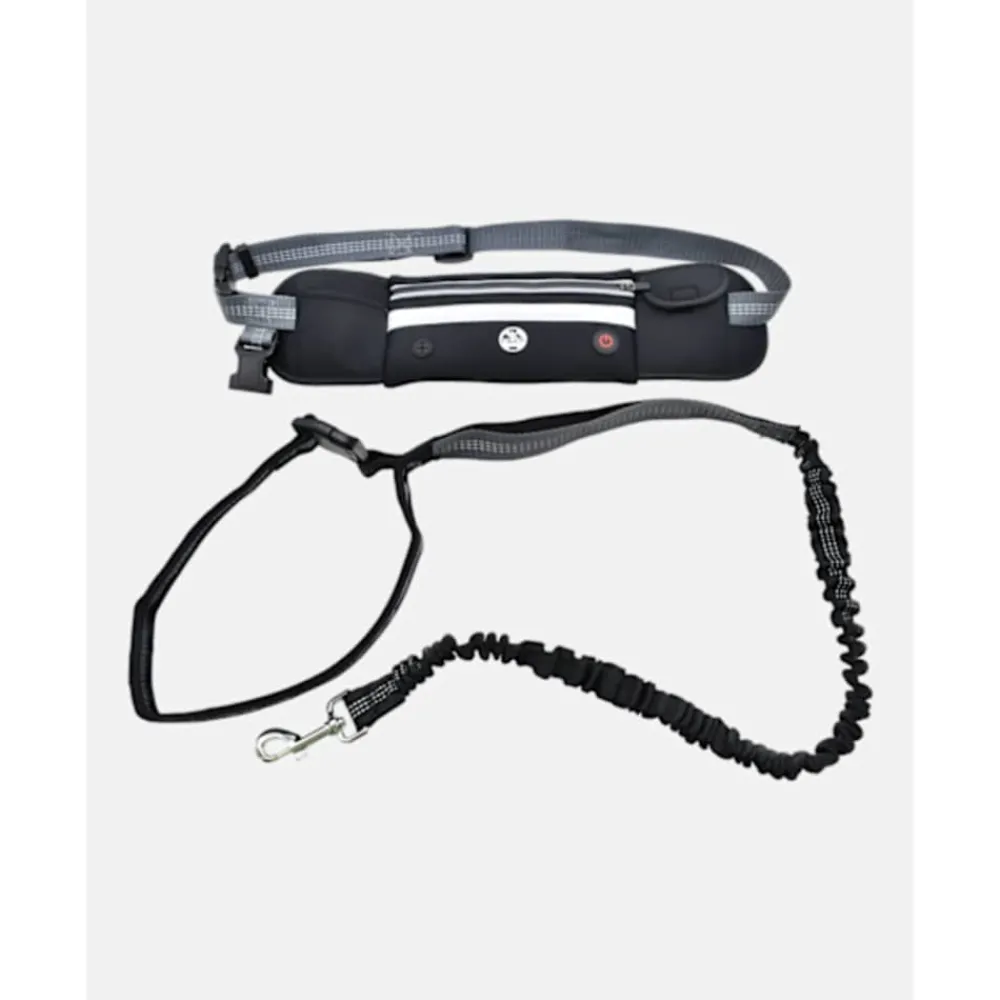 Fashion Six Peaks UF LED Dog Lead Running Belt Black