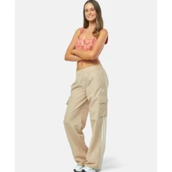 Clearance adidas Originals Womens 3 Stripe Cargo Pants Cream