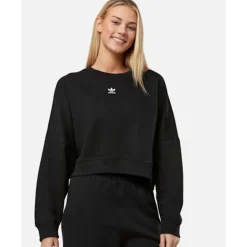 New adidas Originals Womens Adicolor Crew Neck Sweatshirt Black