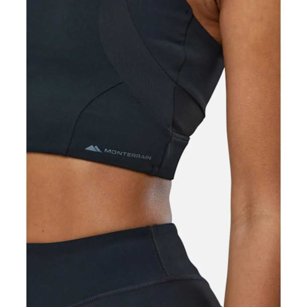 Sale Monterrain Womens Altitude 2.0 Strappy Cropped Tank Top Black