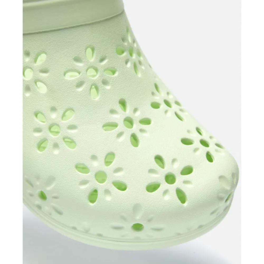 Sale Crocs Womens Classic Floral Cut Clog Green
