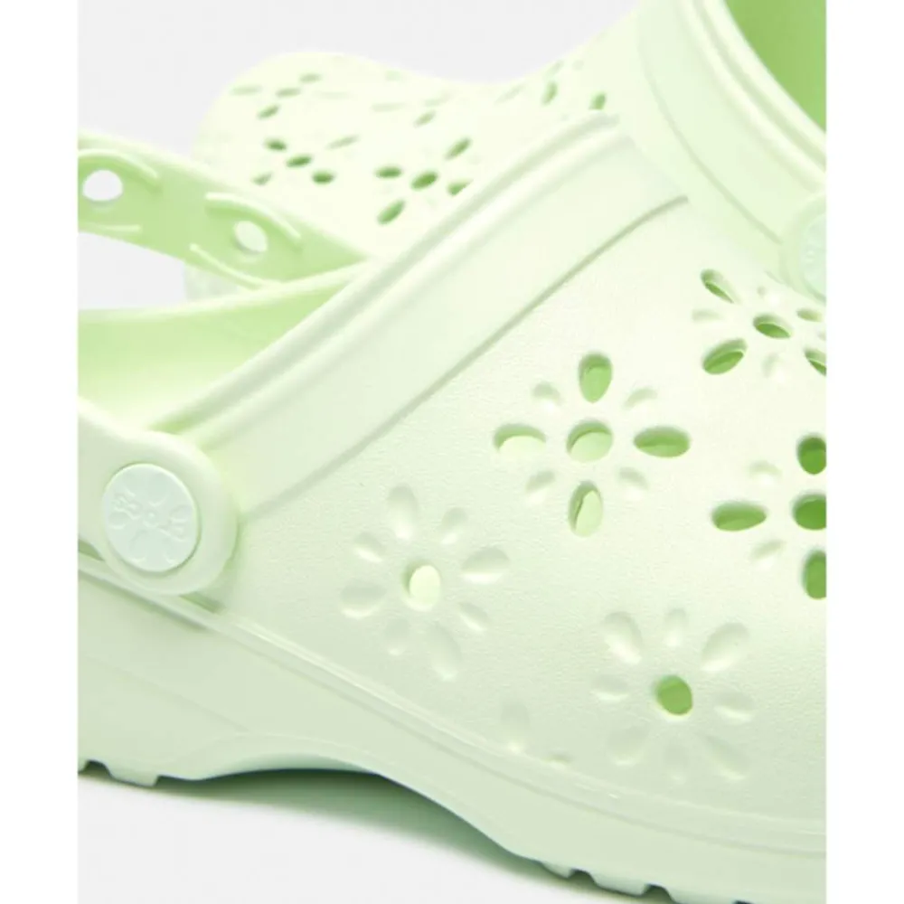 Sale Crocs Womens Classic Floral Cut Clog Green