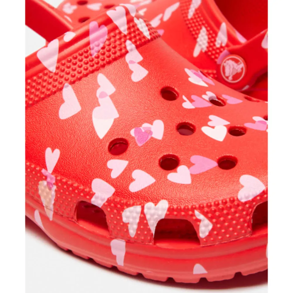 Discount Crocs Womens Classic Graphic Clog Red
