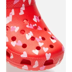 Discount Crocs Womens Classic Graphic Clog Red