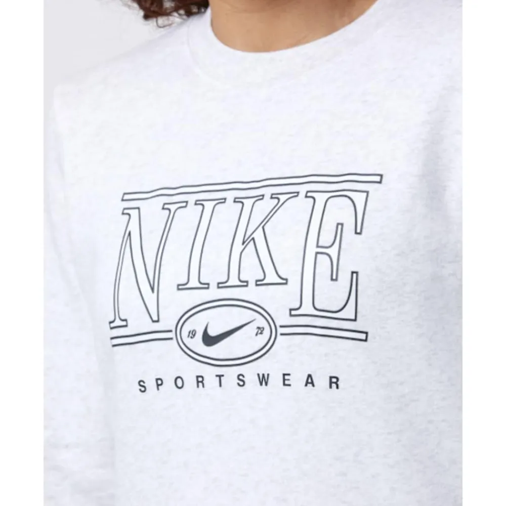 Hot Nike Womens Club Crew Neck Sweatshirt Grey