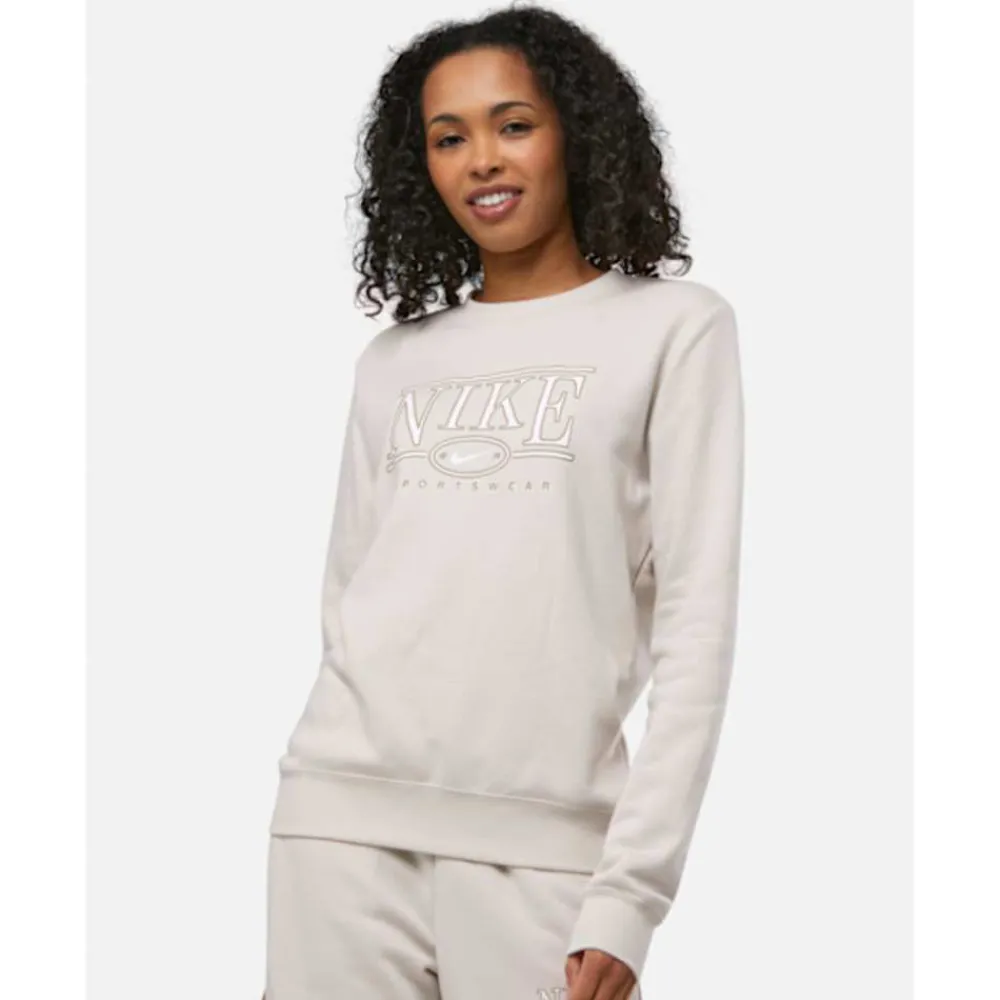 Online Nike Womens Club Fleece Crew Neck Sweatshirt Cream