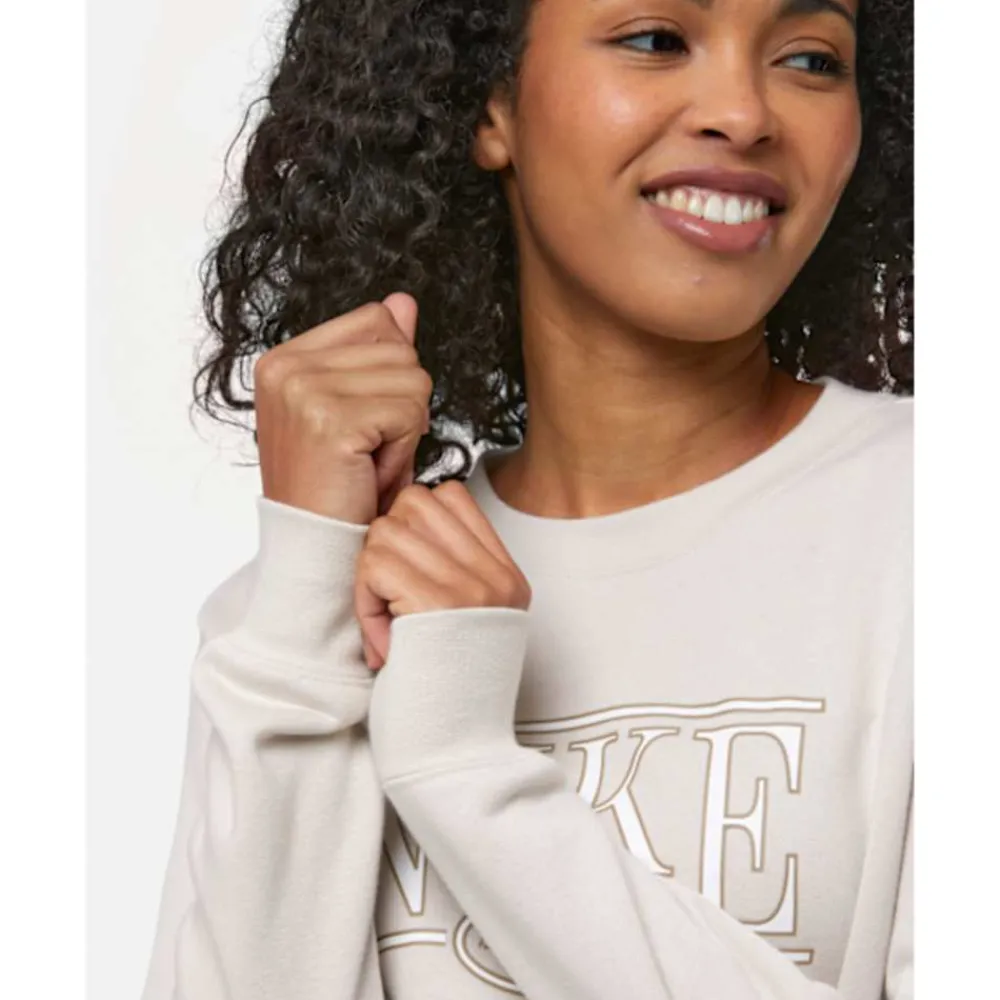 Online Nike Womens Club Fleece Crew Neck Sweatshirt Cream